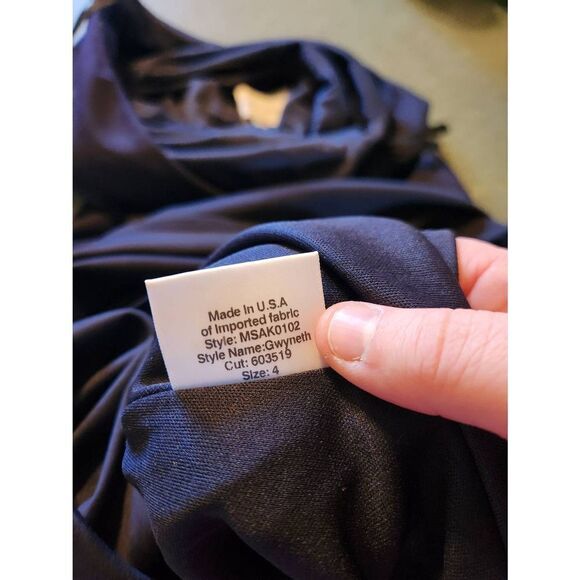 Katie May Gwyneth blue One Shoulder Cut Out Formal Maxi Dress Size 4 - Picture 4 of 5